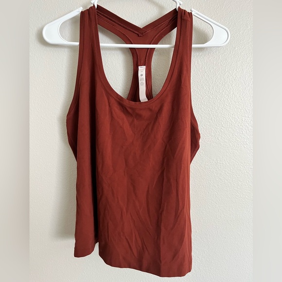 Lululemon Cool Racerback Short Tank in Dark Terracotta Size 14 - Picture 3 of 7